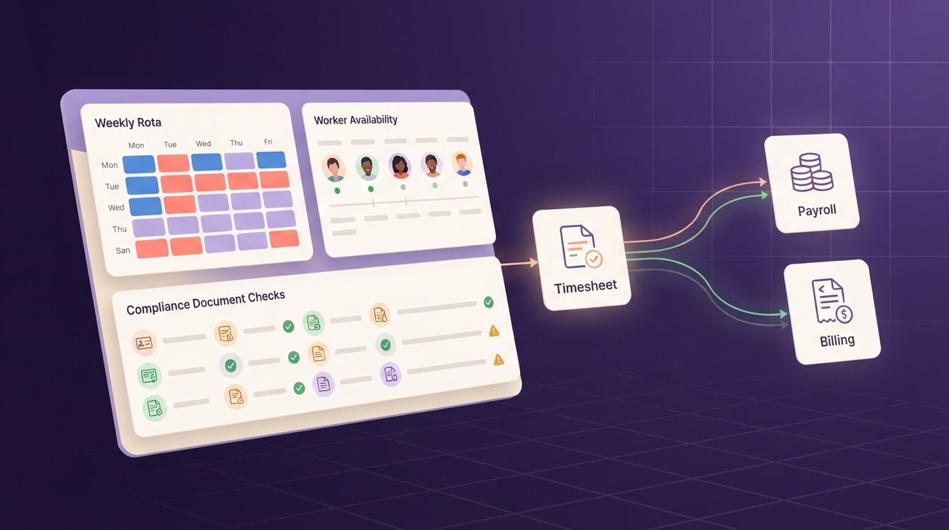 Workforce management software for agency compliance and data